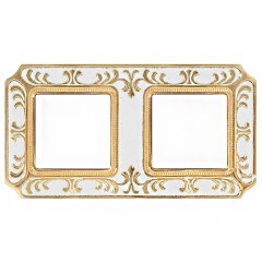 Рамка 2-ная Siena Smalto Italiano Fede Pearl White