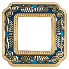 Рамка 1-ная Fede Firenze Smalto Italiano, blue sapphire