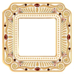 Рамка 1-ная Fede Firenze Crystal De Luxe Palace, gold white patina