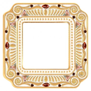 Купить Рамка 1-ная Fede Firenze Crystal De Luxe Palace, gold white patina