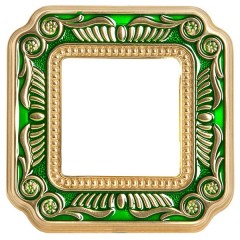 Рамка 1-ная Fede Firenze Smalto Italiano, emerald green