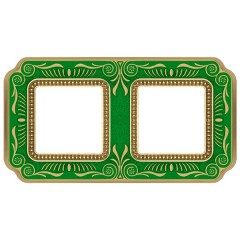 Рамка 2-ная Fede Firenze Smalto Italiano, emerald green