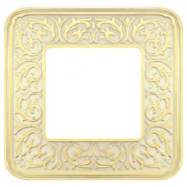 Купить Рамка 1-ная Fede EMPORIO, gold white patina