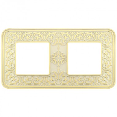 Отзывы Рамка 2-ная Fede EMPORIO, gold white patina
