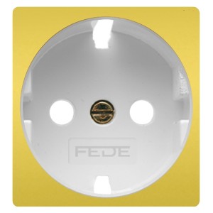 Обзор Обрамление розетки 2к+з (механизм FD16523) Fede Bright gold белый