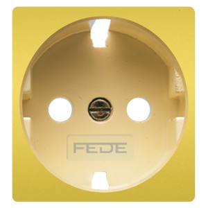 Обзор Обрамление розетки 2к+з (механизм FD16523) Fede Bright gold бежевый
