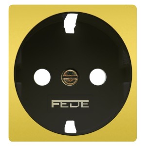 Отзывы Обрамление розетки 2к+з (механизм FD16523) Fede Bright gold черный