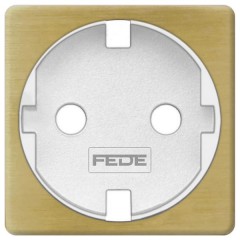 Обрамление розетки 2к+з (механизм FD16523) Fede Matt patina белый