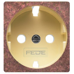 Обрамление розетки 2к+з (механизм FD16523) Fede Rustic cooper бежевый