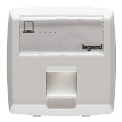 Розетка компьютерная Legrand Oteo RJ45 5-cat. белая