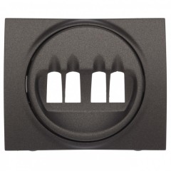 Накладка двойной акустической розетки Legrand Galea Life Dark Bronze