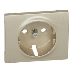 Накладка розетки с заземлением Legrand Galea Life Titanium