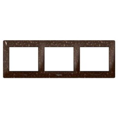 Рамка Legrand Galea Life 3 поста горизонтальная Cocoa Brown