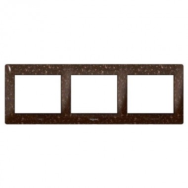 Купить Рамка Legrand Galea Life 3 поста горизонтальная Cocoa Brown