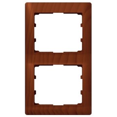 Рамка Legrand Galea Life 2 поста вертикальная Cherry Wood