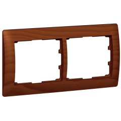 Рамка Legrand Galea Life 2 поста горизонтальная Cherry Wood
