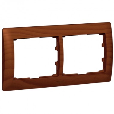 Купить Рамка Legrand Galea Life 2 поста горизонтальная Cherry Wood