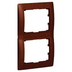 Рамка Legrand Galea Life 2 поста вертикальная Mahogany