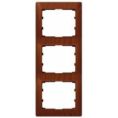 Рамка Legrand Galea Life 3 поста вертикальная Cherry Wood
