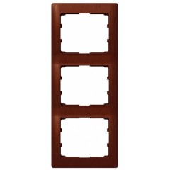 Рамка Legrand Galea Life 3 поста вертикальная Mahogany
