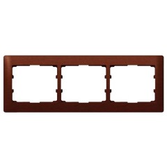 Рамка Legrand Galea Life 3 поста горизонтальная Mahogany