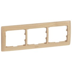 Рамка Legrand Galea Life 3 поста горизонтальная Maple