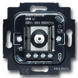 Обзор Светорегулятор ABB для ламп 230В и 12В с электронными трансформаторами 40-550Вт (6519 U)