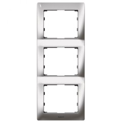 Рамка Legrand Galea Life 3 поста вертикальная Chrome