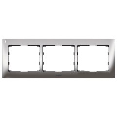 Рамка Legrand Galea Life 3 поста горизонтальная Chrome