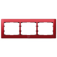 Рамка Legrand Galea Life 3 поста горизонтальная Magic Red