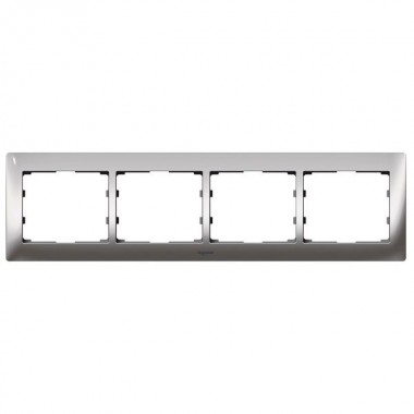 Купить Рамка Legrand Galea Life 4 поста горизонтальная Chrome