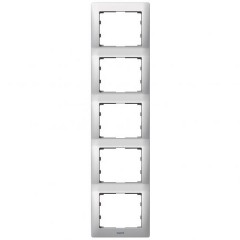 Рамка Legrand Galea Life 5 постов вертикальная Brushed Aluminium
