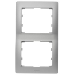 Рамка Legrand Galea Life 2 поста вертикальная Aluminium
