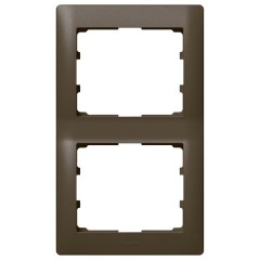 Рамка Legrand Galea Life 2 поста вертикальная Dark Bronze