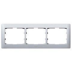 Рамка Legrand Galea Life 3 поста горизонтальная Aluminium