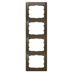 Рамка Legrand Galea Life 4 поста вертикальная Dark Bronze
