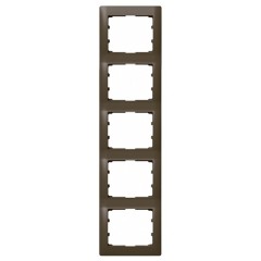 Рамка Legrand Galea Life 5 постов вертикальная Dark Bronze