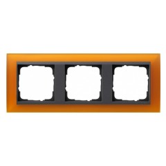 Рамка 3-ая Gira Event Матово-Янтарный цвет вставки Антрацит