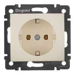 Розетка Legrand Valena с заземлением слоновая кость