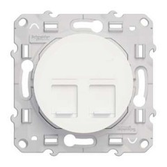 Розетка 2хRJ45 5e UTP Odace белая