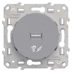 Розетка USB зарядка Odace алюминий