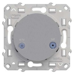 Розетка R-TV/SAT оконечная Odace алюминий