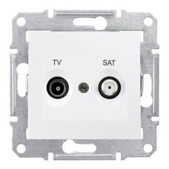 Розетка TV/SAT проходная 8dB Sedna белая