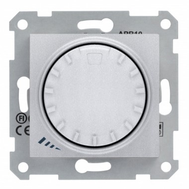 Обзор Светорегулятор поворотно-нажимной проходной 40-1000Вт с нулем Sedna, алюминий