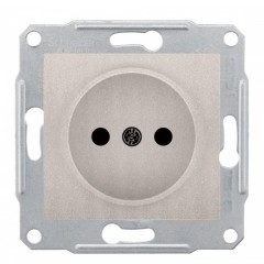 Розетка 2Р Sedna титан