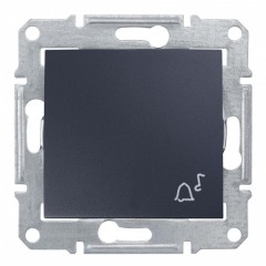 Кнопочный выключатель "звонок" IP44 Sedna графит