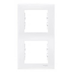 Рамка Sedna 2 поста вертикальная, белый