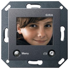 Цветной TFT-дисплей для домофона Gira System 55 Антрацит