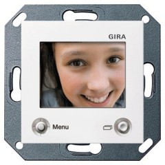 Цветной TFT-дисплей для домофона Gira System 55 + E22 Белый глянцевый