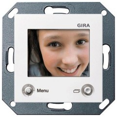 Цветной TFT-дисплей для домофона Gira System 55 Белый матовый